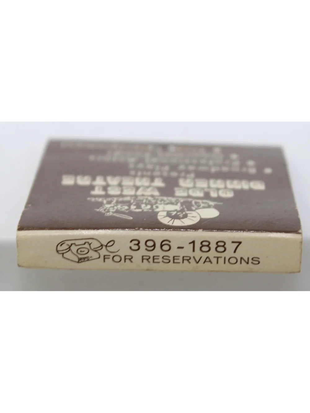 Vintage 60s Matchbook Olde West Dinner Theatre E. Brooks Road Memphis, Tennessee